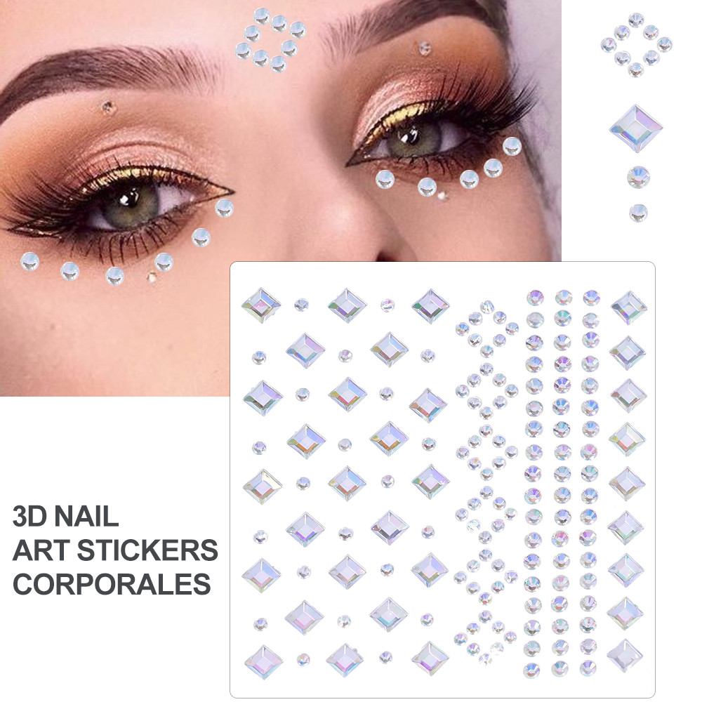 Face Pearls Stick On, Self Adhesive Pearl Stickers, Hair Rhinestones, Eyes Makeup Stickers