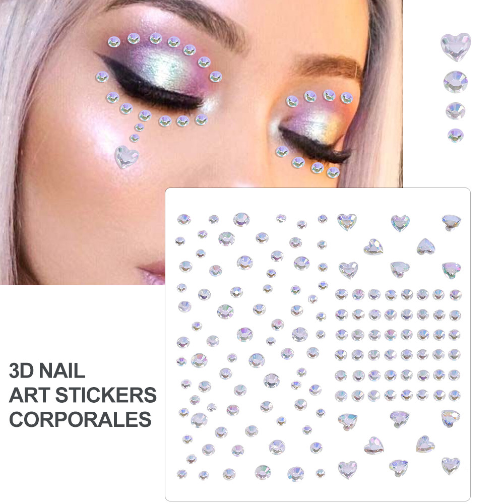Face Pearls Stick On, Self Adhesive Pearl Stickers, Hair Rhinestones, Eyes Makeup Stickers