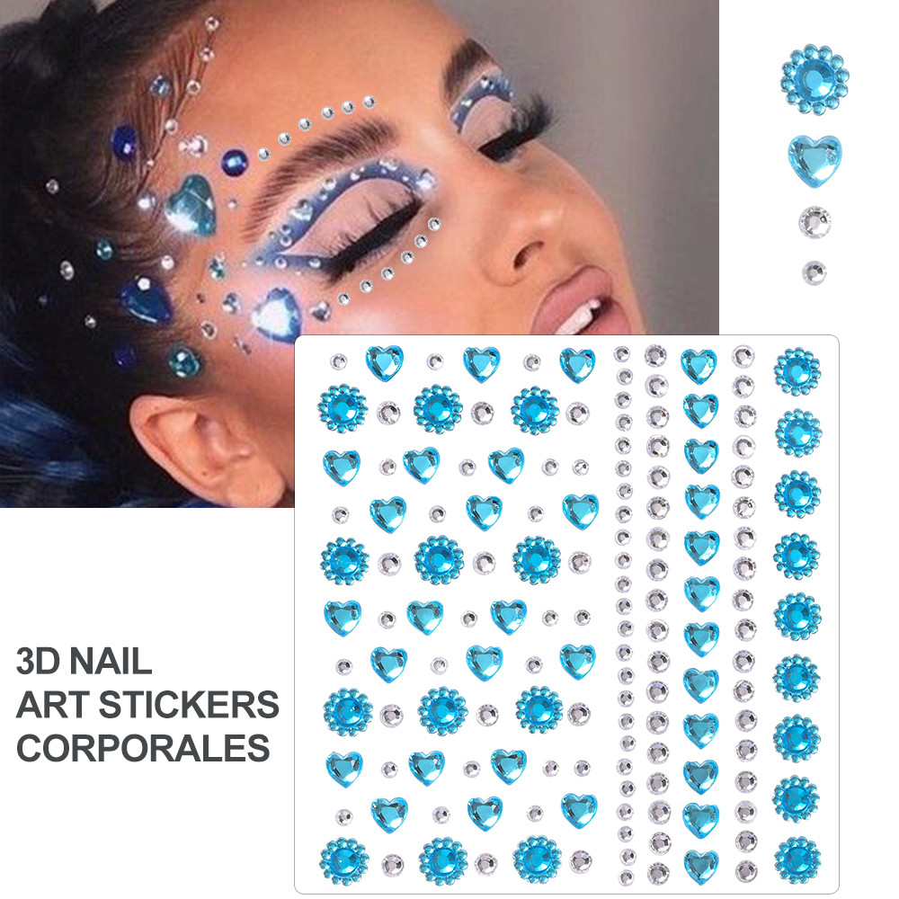 Face Pearls Stick On, Self Adhesive Pearl Stickers, Hair Rhinestones, Eyes Makeup Stickers