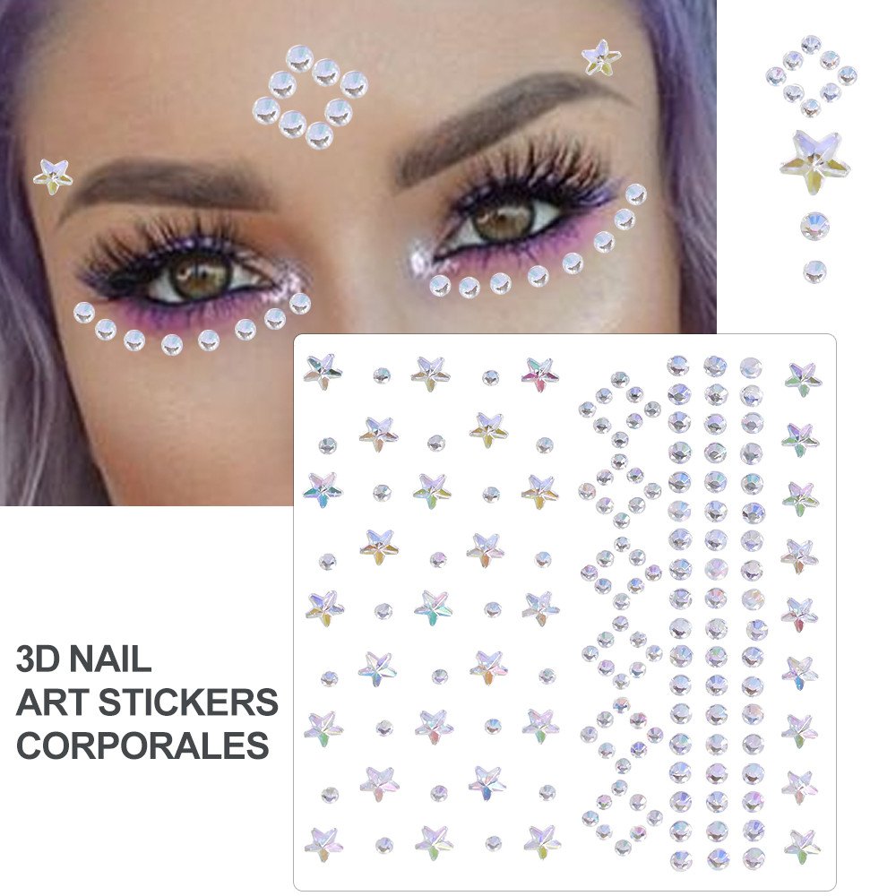 Face Pearls Stick On, Self Adhesive Pearl Stickers, Hair Rhinestones, Eyes Makeup Stickers