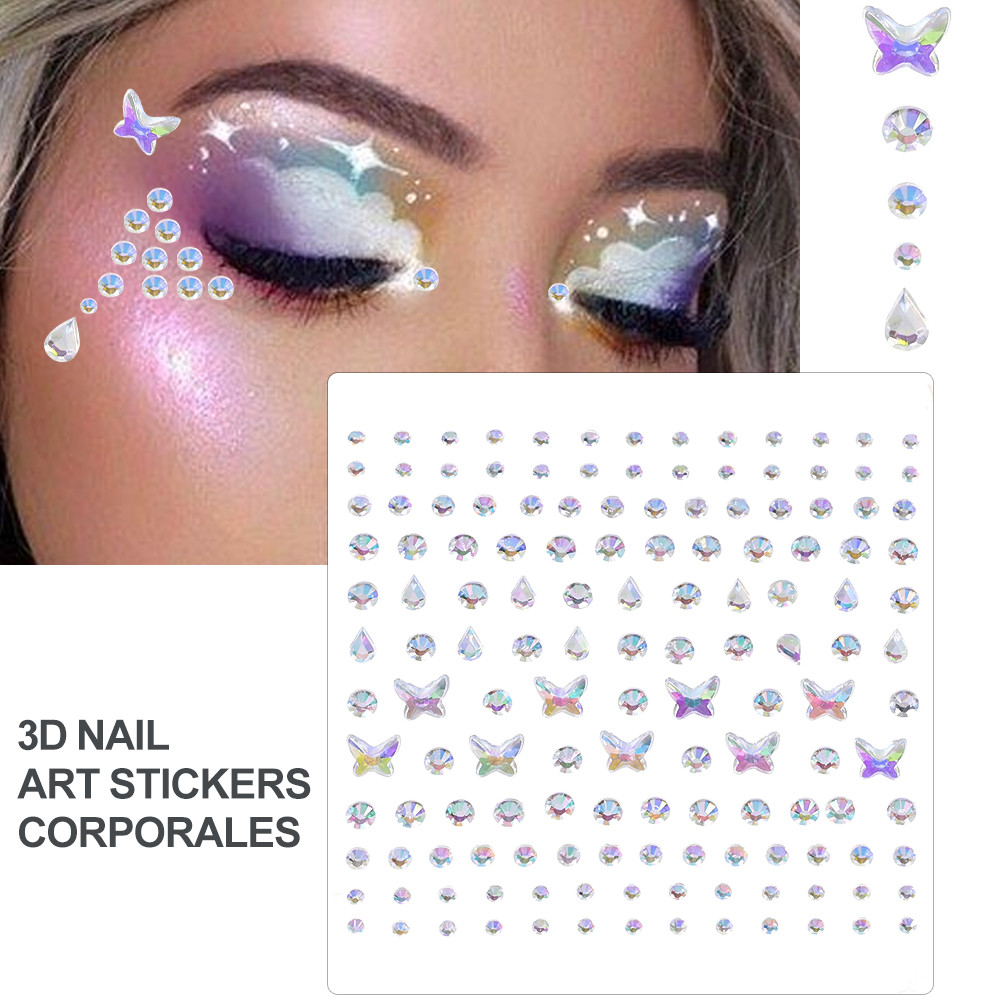 Face Pearls Stick On, Self Adhesive Pearl Stickers, Hair Rhinestones, Eyes Makeup Stickers