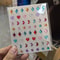 1pcs Laser Sparkle Diamond / Pearls Face Gems Stickers, Heart Moon Rhinestones for Eyes Face Temporary Tattoos