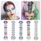 Fashion EDM Music Festival Tattoo Stickers, 3D Adhesive Crystal Forehead Sticker, Crystal Hair Jewels, Body Face Colored