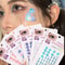 3D Dreamy Shell Crystal Diamond Patch, Mermaid Face Gems, Temporary Tattoo Stickers, Self-adhesive Body Art Decoration