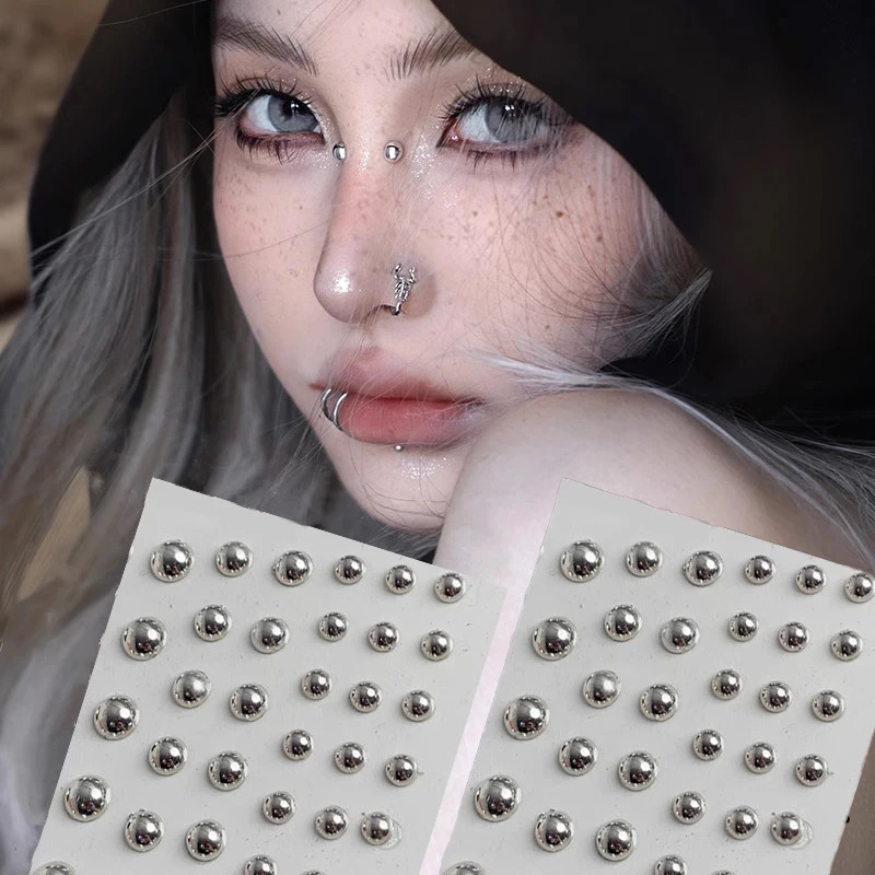 Piercing Lip Piercing Sticker, Face Diamonds Glitter Crystal 3D Sticker Temporary Tattoo