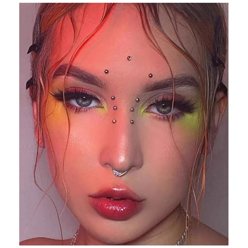 Piercing Lip Piercing Sticker, Face Diamonds Glitter Crystal 3D Sticker Temporary Tattoo