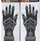 2Pcs Mehndi Hand Henna Tattoo Stencils, Reusable Painting Template, Art Sleeve, Temporary Tattoo, Wedding Bride Beauty