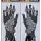 2Pcs Mehndi Hand Henna Tattoo Stencils, Reusable Painting Template, Art Sleeve, Temporary Tattoo, Wedding Bride Beauty