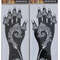 2Pcs Mehndi Hand Henna Tattoo Stencils, Reusable Painting Template, Art Sleeve, Temporary Tattoo, Wedding Bride Beauty