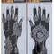 2Pcs Mehndi Hand Henna Tattoo Stencils, Reusable Painting Template, Art Sleeve, Temporary Tattoo, Wedding Bride Beauty