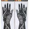 2Pcs Mehndi Hand Henna Tattoo Stencils, Reusable Painting Template, Art Sleeve, Temporary Tattoo, Wedding Bride Beauty