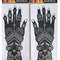 2Pcs Mehndi Hand Henna Tattoo Stencils, Reusable Painting Template, Art Sleeve, Temporary Tattoo, Wedding Bride Beauty