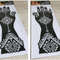 2Pcs Mehndi Hand Henna Tattoo Stencils, Reusable Painting Template, Art Sleeve, Temporary Tattoo, Wedding Bride Beauty