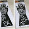 2Pcs Mehndi Hand Henna Tattoo Stencils, Reusable Painting Template, Art Sleeve, Temporary Tattoo, Wedding Bride Beauty
