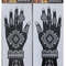 2Pcs Mehndi Hand Henna Tattoo Stencils, Reusable Painting Template, Art Sleeve, Temporary Tattoo, Wedding Bride Beauty