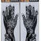 2Pcs Mehndi Hand Henna Tattoo Stencils, Reusable Painting Template, Art Sleeve, Temporary Tattoo, Wedding Bride Beauty