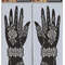 2Pcs Mehndi Hand Henna Tattoo Stencils, Reusable Painting Template, Art Sleeve, Temporary Tattoo, Wedding Bride Beauty