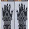 2Pcs Mehndi Hand Henna Tattoo Stencils, Reusable Painting Template, Art Sleeve, Temporary Tattoo, Wedding Bride Beauty