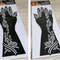 2Pcs Mehndi Hand Henna Tattoo Stencils, Reusable Painting Template, Art Sleeve, Temporary Tattoo, Wedding Bride Beauty