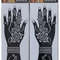 2Pcs Mehndi Hand Henna Tattoo Stencils, Reusable Painting Template, Art Sleeve, Temporary Tattoo, Wedding Bride Beauty