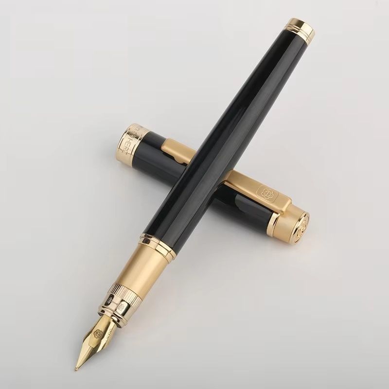 Hero 1086 Bright Black Gold Iridium Pen Gift Box Business Office Calligraphy Practice 3