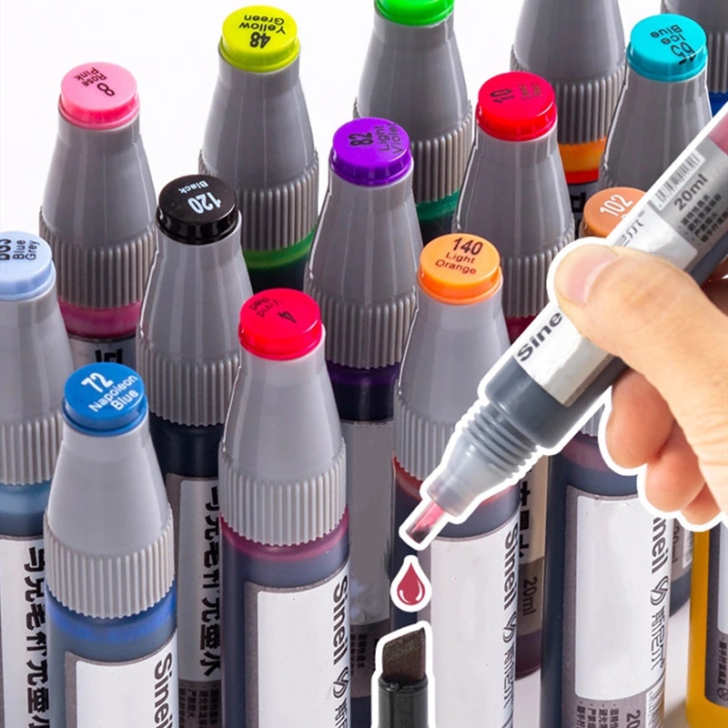 Sineil Marker Refill Ink, Universal Touch Marker Replenishment Liquid, Mark Pen Water Injection