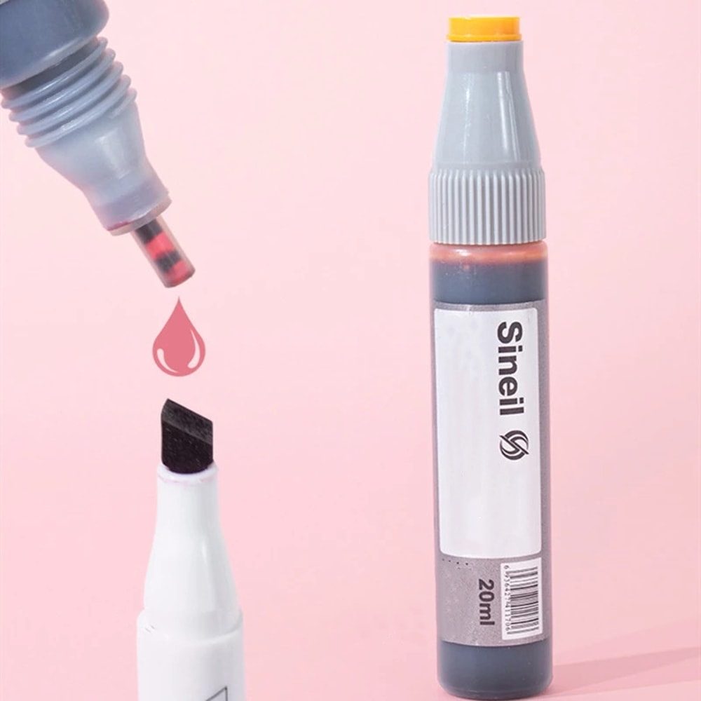 Sineil Marker Refill Ink, Universal Touch Marker Replenishment Liquid, Mark Pen Water Injection