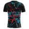 UFC Men Casual Streetwear 2025 New Fashion Line Colorful Striped 3D Print Tee MMA Fitness Short Sle 3