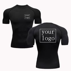 custom compression t shirt, your design logo, quick dry gym tee men women