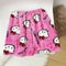 Halloween Pajamas Women, Hello Kitty Flannel Pant, Autumn Winter Plus Velvet, Warm Homewear, Cartoon Graffiti Loungewear