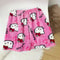 Halloween Pajamas Women, Hello Kitty Flannel Pant, Autumn Winter Plus Velvet, Warm Homewear, Cartoon Graffiti Loungewear
