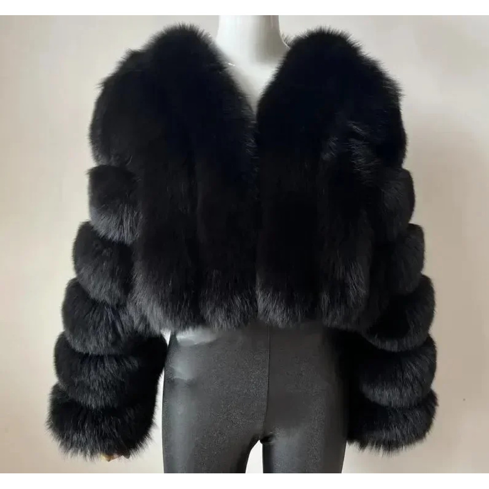 Luxury Faux Fox Fur Coat V Neck Winter Coat For Women Warm Long Sleeve Teddy Jacket Chic Fashion Ou 10