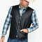 Men's Soft Leather Vest, Western Snap Front, Biker Vest, Informal Holiday Attire, Mens Gift