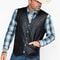 Men's Soft Leather Vest, Western Snap Front, Biker Vest, Informal Holiday Attire, Mens Gift