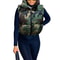 Women's Puffer Vest, Sleeveless Jacket with Hood and Pockets, Stand Collar Zipper Closure, Solid Color Winter Outwear