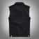 Mens Black Jean Vest Slim Fit Denim Waistcoat Fringe Sleeveless Tank Top 1