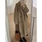 Elegant Women's Woolen Coat, Autumn Winter Mid Length Hepburn Style, Loose Fit Thickened Outerwear