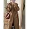Elegant Style Woolen Coat, Plus Size Ladies Autumn Winter Loose Fit, Hepburn Style, Medium Length Jacket
