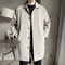 Men's Casual Trench Coat, Jacket, Trendy Medium Length Overcoat, Thin Regular Fit for Spring and Autumn