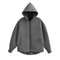 Women's Autumn Gray Jacket, Hooded Long Sleeve Coat, Loose Fit Casual Outerwear with Big Pockets