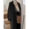 Women's Woolen Coat, Hepburn Style, Mid Length, Loose Fit, Thickened Autumn Winter Coat