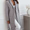 Women's Autumn Winter Coat, Simple Solid Colour, Long Button Tweed, Chic Outerwear