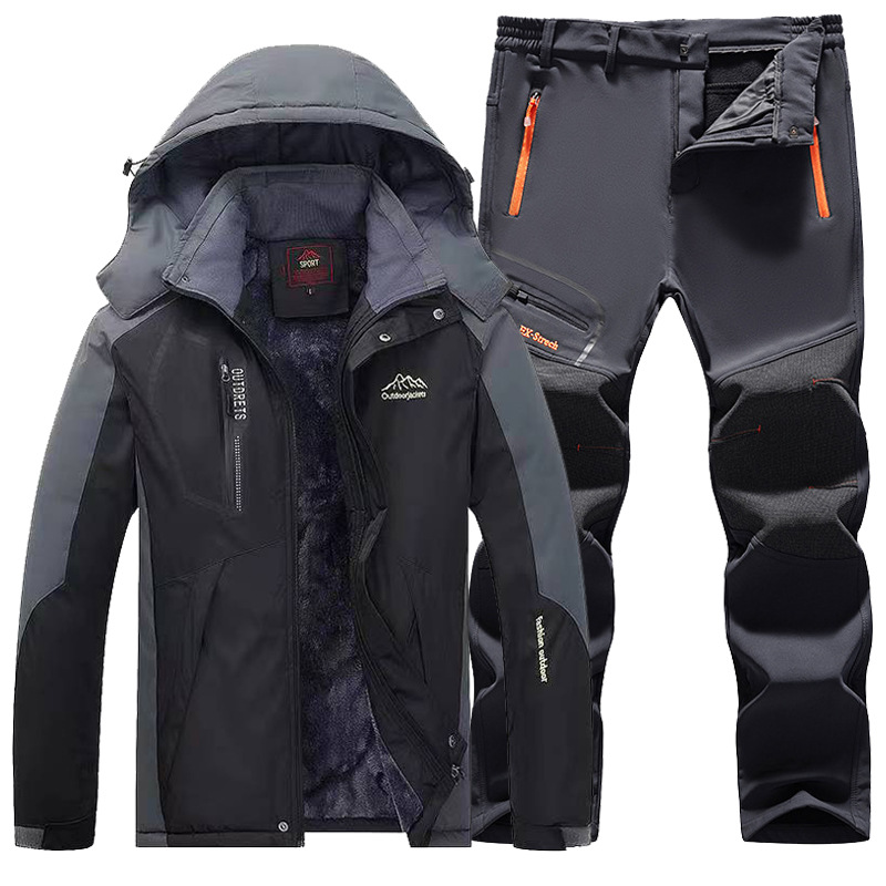 Mens Ski Suit Windproof Waterproof Winter Ski Wear Handsome Outdoor Sports Suit For Warmth 8