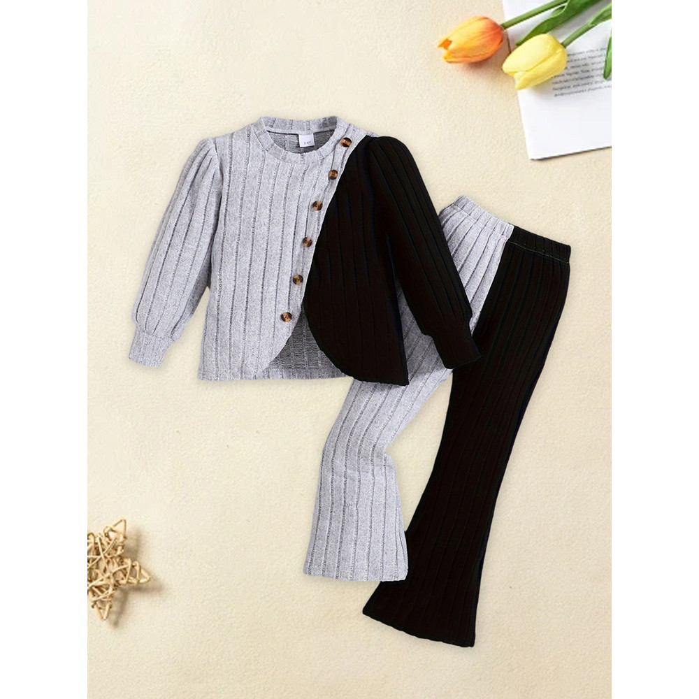 Toddler Girl Winter Clothes Set, Warm Fleece Hooded Jacket and Elastic Waistband Snow Pants for Cold Weather