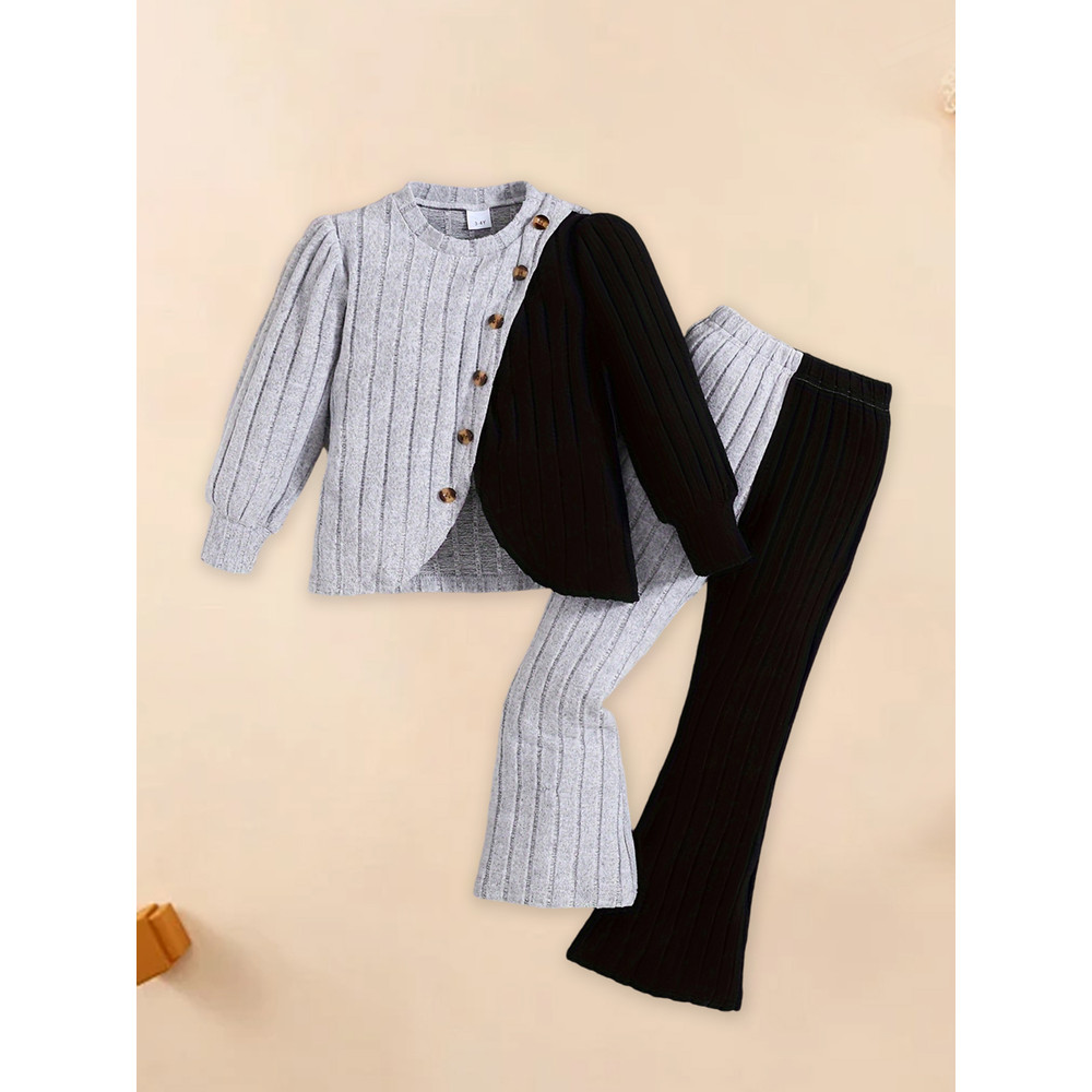 Toddler Girl Winter Clothes Set, Warm Fleece Hooded Jacket and Elastic Waistband Snow Pants for Cold Weather