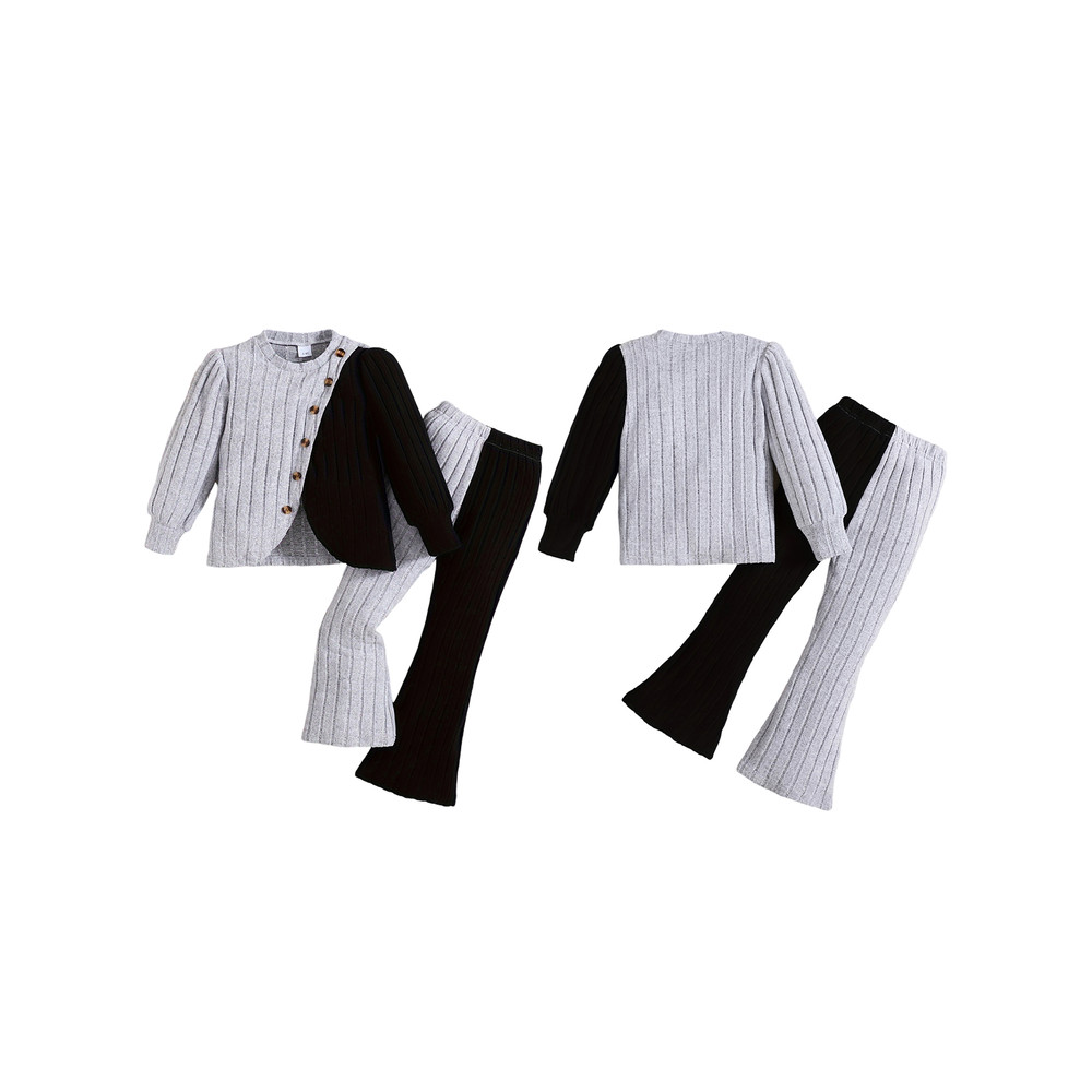 Toddler Girl Winter Clothes Set, Warm Fleece Hooded Jacket and Elastic Waistband Snow Pants for Cold Weather