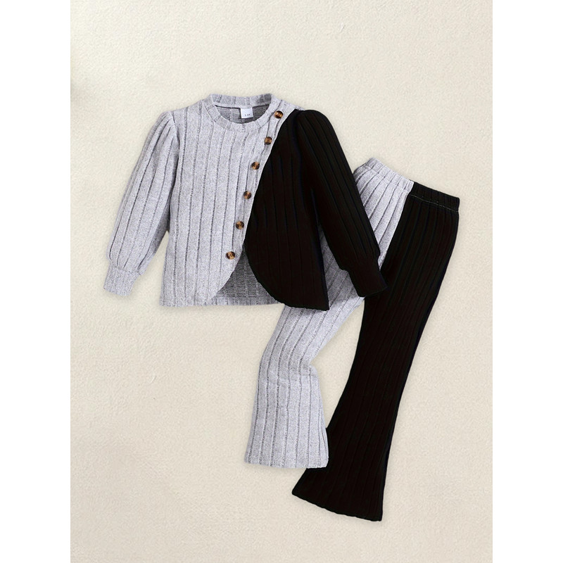 Toddler Girl Winter Clothes Set, Warm Fleece Hooded Jacket and Elastic Waistband Snow Pants for Cold Weather