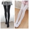 Velvet Winter Tights for Women, Opaque Black Pantyhose, Girls White Dance Tights, Lolita Stockings