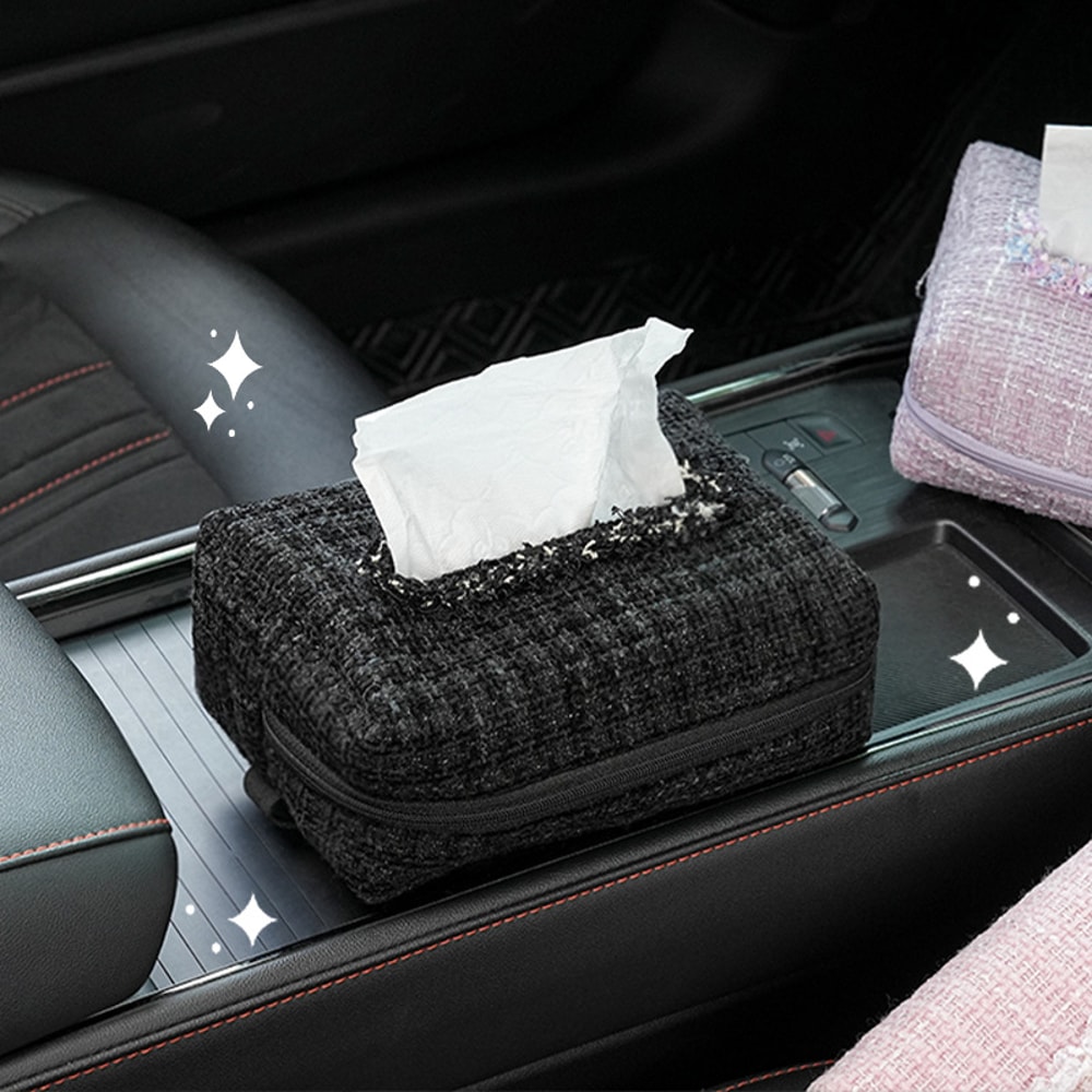 Creative Car Tissue Box, Small Fragrance Style, High End Car Hanging Paper Box, Multi Function Handrail Box