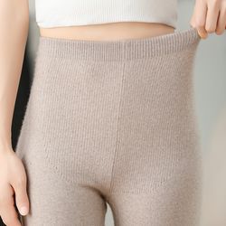 winter classic fashion pants, women's knitted cashmere wool blend, high elasticity, warm receiving abdomen, high quality
